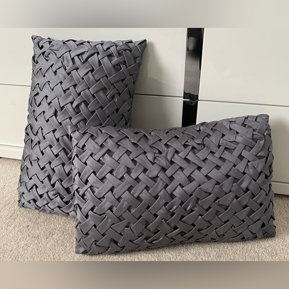 pillows set of 2 slate grey bouclair home decor - Picture 1 of 2
